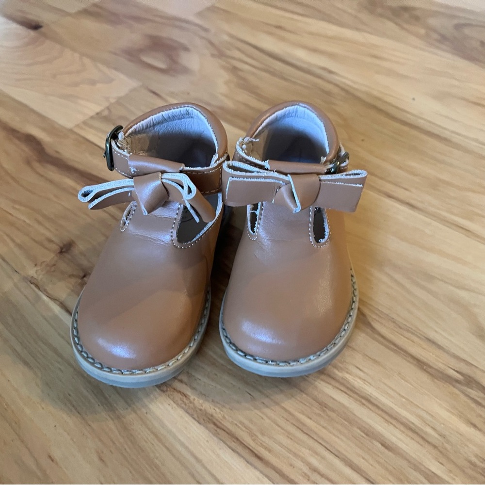 Classic Tan Kids Mary Jane Boot with Bow